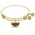 Expandable Yellow Tone Brass Bangle with In Loving Memory Of Mom Symbol