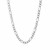 Solid Figaro Chain in 14k White Gold (3.80 mm)