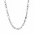 Solid Figaro Chain in 14k White Gold (3.80 mm)