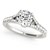 14k White Gold Split Shank Round Prong Set Diamond Engagement Ring (1 3/8 cttw)