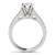 14k White Gold Split Shank Round Prong Set Diamond Engagement Ring (1 3/8 cttw)