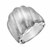 Textured Ridged Dome Ring in Sterling Silver