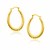Textured Oval Shape Hoop Earrings in 10k Yellow Gold