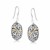 Oval Dragonfly Designed Drop Earrings in 18K Yellow Gold and Sterling Silver