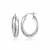 Oval Dual Entwined Hoop Earrings in Sterling Silver