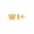 Filigree Style Butterfly Post Earrings in 14k Yellow Gold 