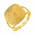 14k Yellow Gold Ring with Textured Semi-Square Dome Top
