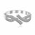 Marquise Motif Cubic Zirconia Accented Toe Ring in Rhodium Plated Sterling Silver