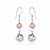 Textured Two-Layer Ball Drop Earrings in Rose Plated Sterling Silver