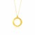 Polished Graduated Open Ring Pendant in 14k Yellow Gold