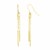 Two-Strand Cylinder and Chain Drop Earrings in 14k Yellow Gold