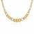 14K Two-Tone Yellow and White Gold Twisted Oval Link Necklace