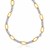 Round Link and Long Cable Necklace in 14k Two-Tone Gold