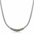 Diamond Pattern and Multi Stone Accented Wheat Bar Necklace in 18k Yellow Gold and Sterling Silver