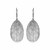 Textured Oval Earrings with White Finish in Sterling Silver