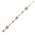14k Yellow Gold Bracelet with Multi-Colored Stones (1.00 mm)