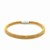 Yellow Gold Plated Popcorn Bangle in Rhodium Plated Sterling Silver (4.80 mm)