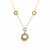 14k Two-Tone Yellow and White Gold Swirl Motif Necklace
