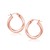 Italian Twist Hoop Earrings in 14k Rose Gold (5/8 inch Diameter) 