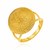 14k Yellow Gold Ring with Textured Round Dome Top