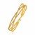 14k Three-Part Gold and 3pt Diamond Bangle Bracelet with Clasp (1/5 cttw)