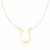 Shiny Horseshoe Charm Necklace in 14k Yellow Gold