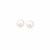 White Freshwater Cultured Pearl Stud Earrings in 14k Yellow Gold (5mm)