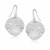 Textured Weave Disc Shaped Earrings in 14k White Gold