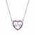 Sterling Silver Heart Pendant with Rhodolite