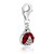 Ladybug White Tone Crystal Accented Charm in Sterling Silver