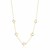 Triangle Motif Station Chain Necklace in 14k Tri-Color Gold