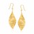 Mesh Wire Marquise Motif Drop Earrings in 14k Yellow Gold
