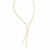 Wheat Chain Lariat Design Necklace in 14k Yellow Gold