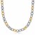 Diamond Cut Chain Rhodium Plated Necklace in 18k Yellow Gold and Sterling Silver