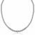 Graduated Style Bead Necklace in Rhodium Plated Sterling Silver