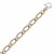 Alternate Oval and Round Cable Inspired Chain Link Bracelet in 18K Yellow Gold and Sterling Silver
