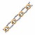 Alternate Oval and Round Cable Inspired Chain Link Bracelet in 18K Yellow Gold and Sterling Silver