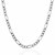 Solid Figaro Chain in 14k White Gold (4.50 mm)