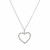 Sterling Silver Heart Necklace with Cubic Zirconias