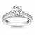 Pave Diamond Cathedral Engagement Ring Mounting in 14k White Gold
