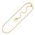 Dolphin Charm Accent Adjustable Cable Link Anklet in 14k Yellow Gold