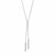 Ball Chain Lariat Necklace with Tassels in Sterling Silver