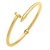 Bypass Nail Head Cuff Bangle in 14K Yellow Gold 