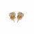 8.0mm Round CZ Stud Earrings in 14k Yellow Gold
