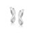 Italian Twist Hoop Earrings in 14k White Gold (5/8 inch Diameter) 