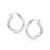 Italian Twist Hoop Earrings in 14k White Gold (5/8 inch Diameter) 