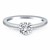Classic Pave Diamond Band Engagement Ring in 14k White Gold
