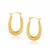 Fancy Oval Hoop Earrings in 10k Yellow Gold