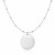 Sterling Silver 18 inch Necklace with Polished Round Pendant