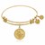 Expandable Yellow Tone Brass Bangle with Horse Symbol